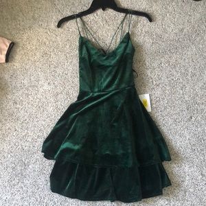 green homecoming dress